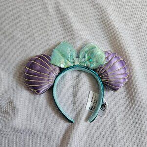 Disney Parks Ears Little Mermaid Ariel Purple Iridescent Minnie Ears